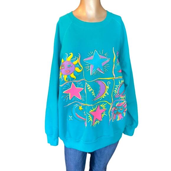 Vintage HOMETOWN SOUTHERN SWEATS Women Crew Neck Sweatshirt XL - Picture 1 of 8